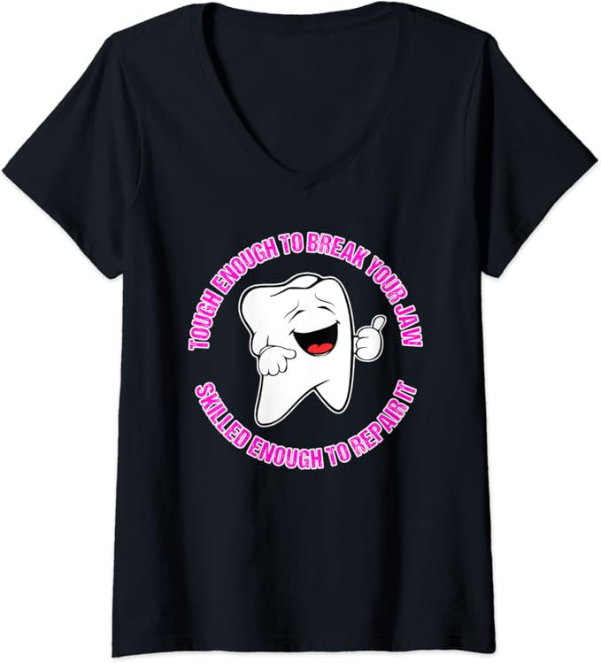 Womens Dentist Shirt Funny Dental Assistant Dental Nurse Gift VNeck TShirt Clothing